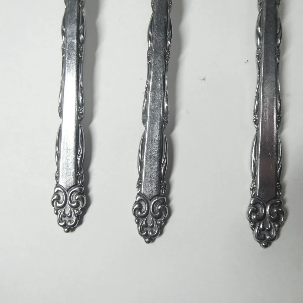 Ekco Eterna Mary Ellen Flatware Lot Stainless 17pcs Teaspoons Soup Spoon Vtg MCM